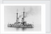 Battleship 'Bandrei Pervoswanni' (Ru, 1906) at anchor, possibly in the Portland area by unknown