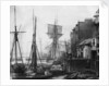 Black Eagle Wharf with the schooner Express of Alnmouth. Wapping, London. by unknown