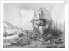 View of Brunel's 'Great Eastern' prior to her 1858 launch by unknown