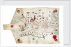 Portulan chart of Mediterranean Sea and NE Atlantic, this is the oldest portulan in the National Maritime Museum's collections by Jacopo Bertran