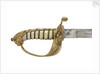 Solid half-basket hilted sword, which belonged to Vice-Admiral McClure (1807-1873) by Gillott & Hasell