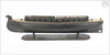 Full hull model of a floating battery gunboat (circa 1850); model is decked by unknown