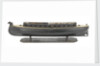 Full hull model of a floating battery gunboat (circa 1850); model is decked by unknown