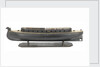 Full hull model of a floating battery gunboat (circa 1850); model is decked by unknown