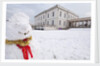 Snowman with The Queen's House in the background by National Maritime Museum