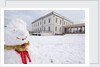 Snowman with The Queen's House in the background by National Maritime Museum