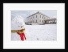 Snowman with The Queen's House in the background by National Maritime Museum