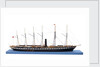 Ship model of the passenger/cargo vessel SS 'Great Britain' (1843) by Bassett-Lowke Ltd