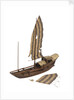 A model of a cargo vessel; River Junk, China by unknown
