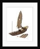 A model of a cargo vessel; River Junk, China by unknown