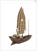 A model of a cargo vessel; River Junk, China by unknown