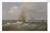 The opium clipper 'Sylph' salvaged by the sloop 'Clive', 1835 by William John Huggins