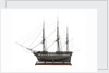 Warship, frigate 38 gun 'Seahorse' (1794) by unknown