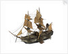 Warship; 74 guns by William Haines