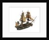 Warship; 74 guns by William Haines