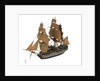 Warship; 74 guns by William Haines