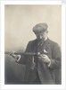 Cust demonstrating his Patent Rangefinder, circa 1904 by unknown