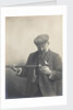 Cust demonstrating his Patent Rangefinder, circa 1904 by unknown