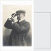 Cust demonstrating his Patent Rangefinder, circa 1904 by unknown