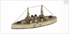 Instructional waterline recognition model of Japanese battleship HIJMS 'Fuji' (1896) by Gerald John Blake