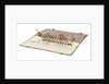 Folding model and plan of the 'Gurland' (1721) by unknown