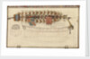 Folding model and plan of the 'Gurland' (1721) by unknown