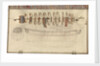 Folding model and plan of the 'Gurland' (1721) by unknown