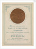 Medal awarded to David Kirkaldy, Glasgow.  For a correct and beautifully executed drawing of the Persia by unknown
