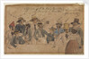Officers of H.M. Brigantine 'Bonetta' on board a hulk by British School