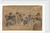 Officers of H.M. Brigantine 'Bonetta' on board a hulk by British School