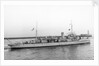 Photograph of the HMS 'Stoke' leaving Malta in January 1937 by Grand Studio