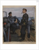 Captain and No 1 on Bridge of the 'Sabre' by William Dennis Dring