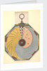 Volvelle to show how to find the time, in hours and minutes, in which the Moon reaches one of its aspects. The disc is fixed and is read by a wire in the centre by Peter Apian