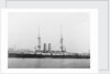 A port broadside view of HMS Ocean in 1900, Richard Perkins collection by Perkins