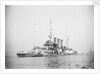 Protected cruiser 'Libia' (It, 1912), with surrendered German submarines. by unknown