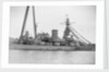 Coast defence battleship 'Gustaf V' (Swe, 1918) close-up amidships by unknown
