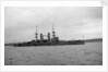 Battleship HMS 'Triumph' (1903), at anchor in the Firth of Forth by unknown
