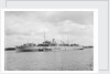 A port near beam from just forward of broadside view of 'Iris' (1917) by unknown