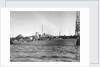 Photograph of starboard view just forward of the broadside of HMS 'Rhododendron' (1940) dated pre October 1942 alongside quay. Pendant K78. by unknown