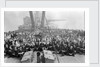 HMS 'Queen Elizabeth' (1913), crew gathered on the quarterdeck by unknown