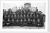 The gun crew of 'A' turret on the forecastle with the barrels of the turret projecting through the group of 'Queen Elizabeth' (1913) by unknown