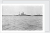 HMS Malaya (1915) in the foreground, armoured cruiser HMS Minotaur (1906) in the distance at anchor in Scapa Flow around February-April 1916 by Unknown