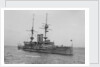 Battleship HMS 'Goliath' (1898) at anchor by unknown