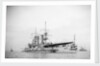 Battleship HMS 'Triumph' (1903) at anchor with awning aft by unknown