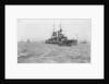 Battleship HMS 'Triumph' (1903) at anchor, slightly distant by unknown