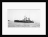 Battleship HMS 'Triumph' (1903) at anchor with awning aft by unknown
