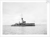 Dreadnought battleship HMS 'Hercules' in 1913, at anchor with awnings amidships and aft by unknown