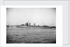 Destroyer HMS 'Bulldog' (1930) anchored at Portland with awning rigged aft by unknown