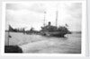 HMS 'Titania' (1915) submarine depot ship, moored at Portland with 6 submarines alongside by unknown