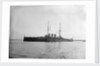 Armoured cruiser 'Rurik' (Ru, 1906) at anchor at Portland with awning rigged aft by unknown